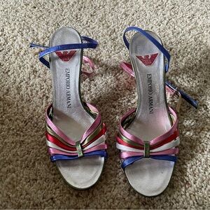 Emporio Armani Multicolor Strappy Heels